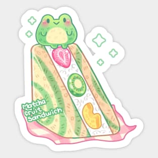 Froggy Fruit Sandwich Sticker